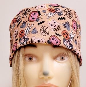 HALLOWEEN COCOMELON MEDICAL NURSING SCRUB CAP